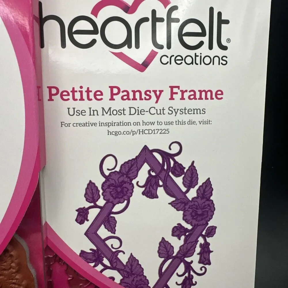 Heartfelt Creations Petite Pansy Frame Dies & Stamps HCD1-7225 + HCPC-3865 cards